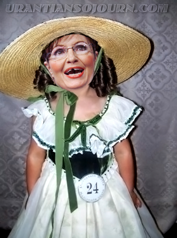 Nine year old Sarah Palin in her first pre-teen beauty pageant in 1973. Nine year old Sarah Palin in her first pre-teen beauty pageant in 1973.