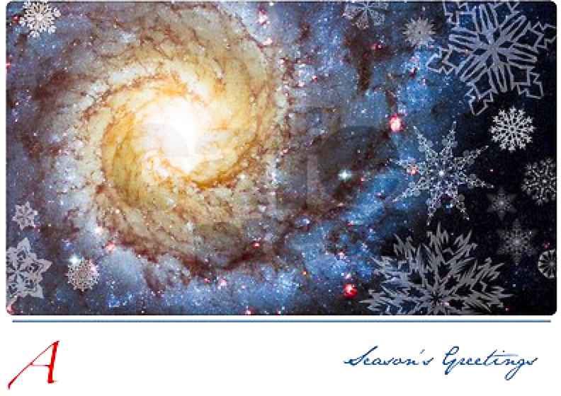 Atheist Seasons Greetings Card Atheist Seasons Greetings Card showing a Spiral Galaxy